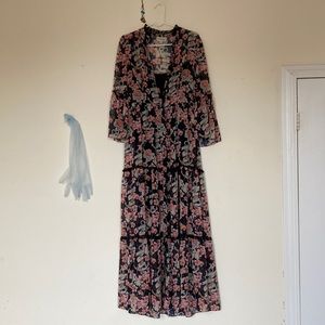 Temperley London long captain print dress